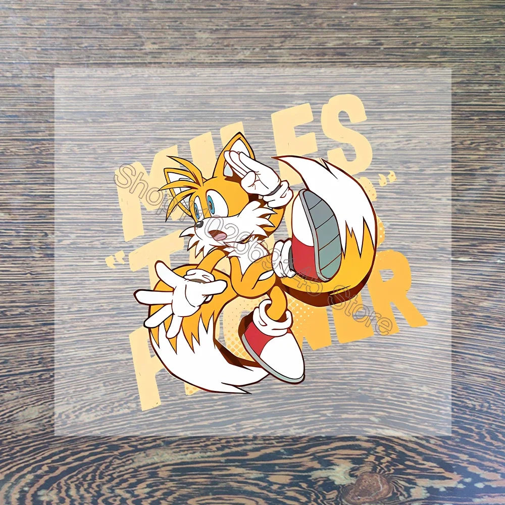 Sonic Cartoon Iron-On Patches – DIY Heat Transfer Anime Stickers for Clothing & Custom T-Shirts