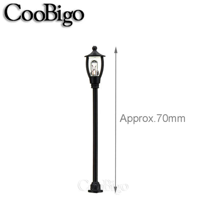 10pcs Mini LED Street Lamp Set – Micro Lamppost Lights for DIY Model, Garden & Landscape Decoration