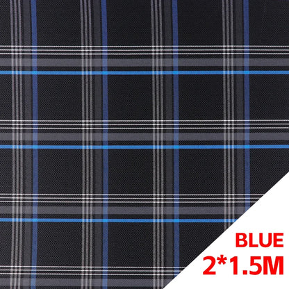 JDM Plaid Car Seat Cover Fabric - 1 × 1.5M Vintage Classic Interior Upholstery Cloth
