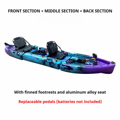 Modular Electric & Pedal-Driven Kayak – Portable Detachable Canoe, Lightweight Inflatable Folding Boat for Fishing & Adventure