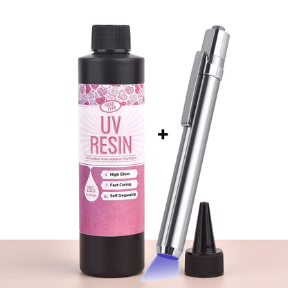 UV Epoxy Resin Glue - High Transparency Fast Drying Hard Resin Adhesive for DIY Jewelry Making & Craft Decor 20g/50g/100g