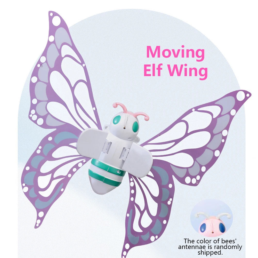Electric Butterfly Fairy Wings with Lights — Moving Elf Angel Wings for Kids Cosplay & Dress Up