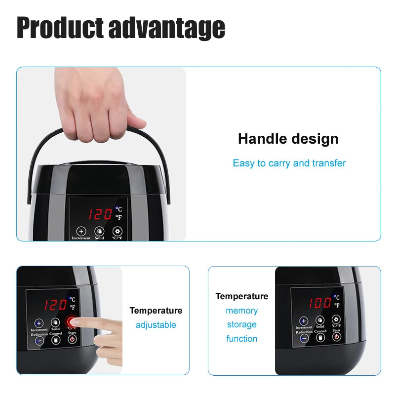 500ml Digital Wax Warmer – Professional Hair Removal Heating Machine for Wax Beans & Depilation
