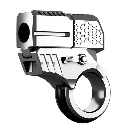 Alloy Gun Fidget Ring - EDC Metal Hand Spinner for Adults, ADHD & Anxiety Stress Relief Tool - Office Fidget Toy