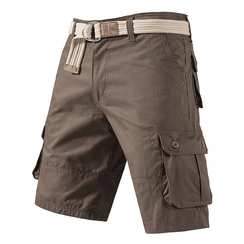 Men's Cargo Knee Shorts - Plus Size Cotton Bermuda Golf, Running & Gym Casual Shorts