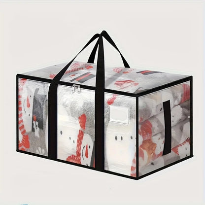 Large Transparent Storage Bag - Extra Capacity Clothes, Blanket and Moving Organizer