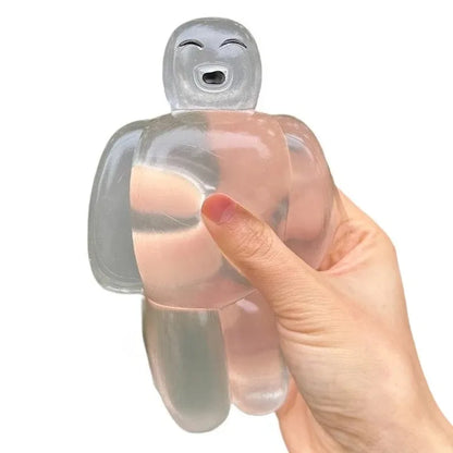 Transparent Jelly Robot Squishy Toy - Soft Slow-Rebound Stress Relief Fidget