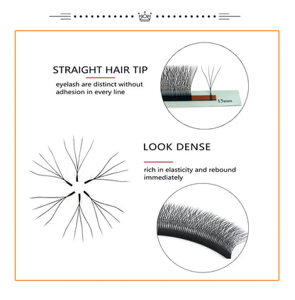 4D-5D W Eyelash Extension – Fluffy Volume Mink & Faux Mink Premade Fans, Dolly Hybrid 3D Lashes
