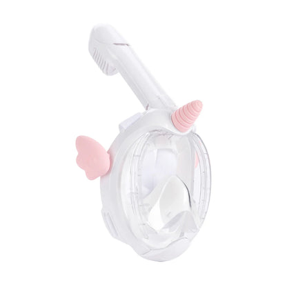 Kids Unicorn Full Face Snorkel Mask - Dry Anti-Fog Waterproof Swimming & Diving Gear for Children