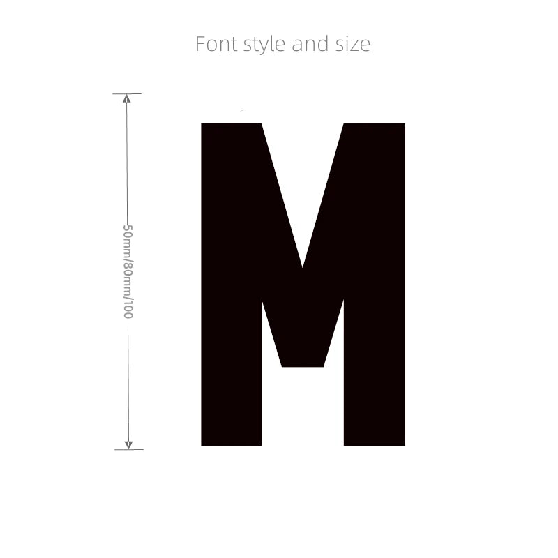 3D Mirror Acrylic Alphabet Wall Stickers – Black English Letters & Numbers for Personalized Door & Room Decor