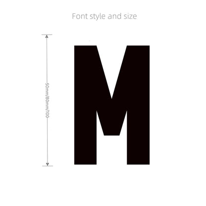 3D Mirror Acrylic Alphabet Wall Stickers – Black English Letters & Numbers for Personalized Door & Room Decor