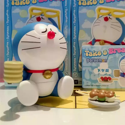 Genuine Doraemon Take a Break Series Blind Box Figures – Kawaii Anime Desktop Decor Toy, Room Ornament & Birthday Gift Collectible