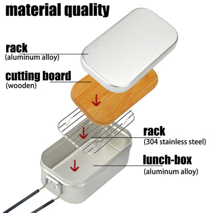 Ultralight Camping Cookware Set – Tableware, Lunch Box & Cooking Pots for Outdoor Hiking & Picnic