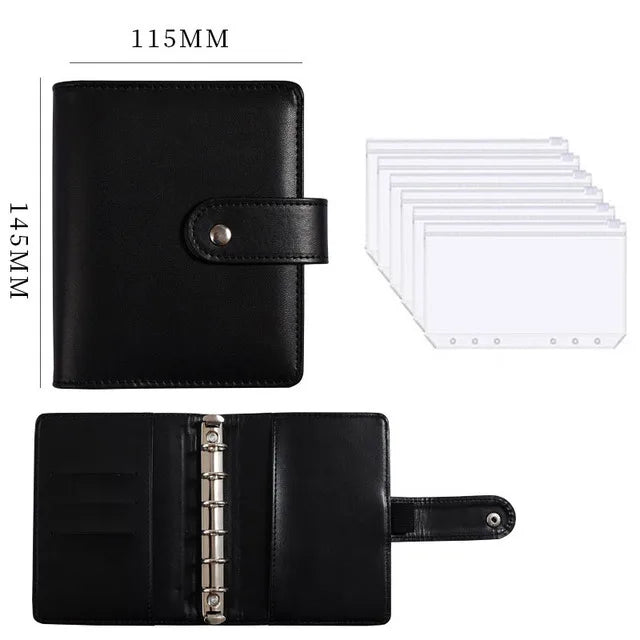 2023 Budget Planner – A7 Cash Envelope Savings Binder with 6 Holes for Financial Management, Loose-Leaf Notebook Organizer
