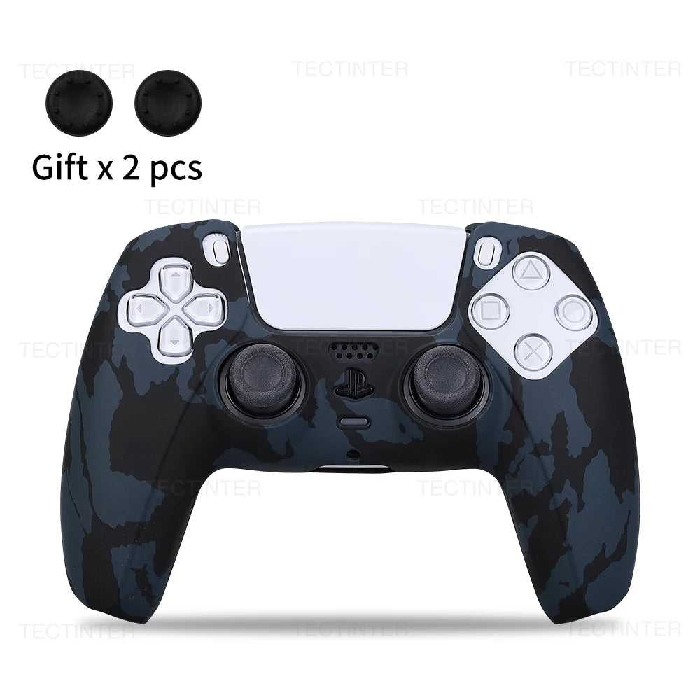 Protective Silicone Cover for PS5 Controller – Anti-Slip Skin Case with Thumb Grips for PS5 Slim Gamepad