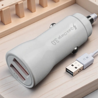 33W Dual USB Fast Car Charger Adapter Smart IC 3.1A Flush Fit Cigarette Lighter Power Supply for Vehicles with High-Speed Charging Support