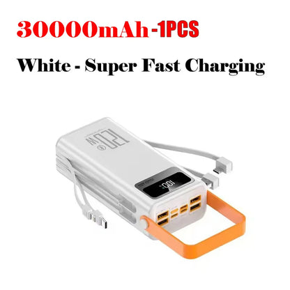 120W 100000mAh Fast Charging Power Bank - Large Capacity Portable Outdoor Power Supply for Camping and Travel