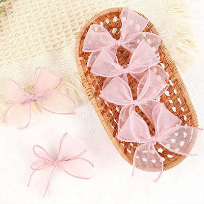 6Pcs White Lace Bow Hair Clips for Baby Girls – Lovely Bowknot Hairpins, Barrettes, Kids Hairgrips, Korean Headwear Accessories