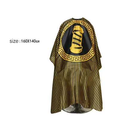 Retro Hairdressing Cape – Waterproof Patterned Salon Barber Gown, Professional Hair Stylist Cutting Apron