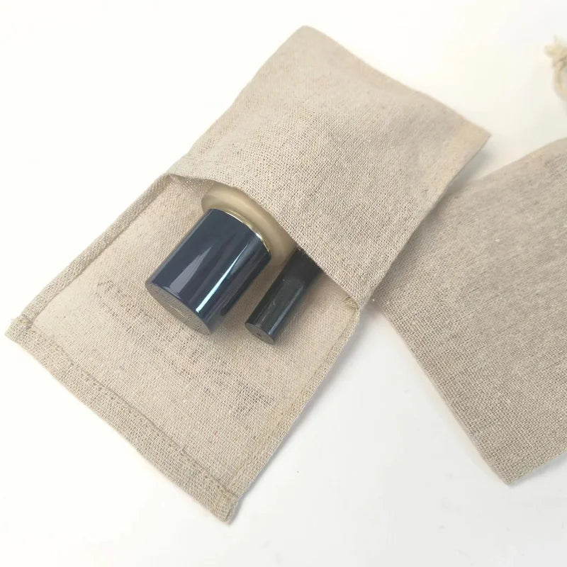 50PCS Natural Linen Gift Bags — 5×7, 7×9, 9×12cm Jute Candy & Jewelry Pouches