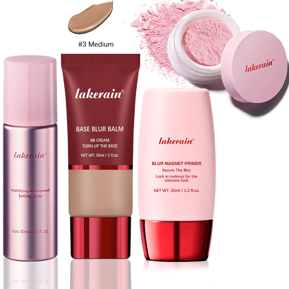 Ultimate Blurring Setting Powder Kit — Travel Size Primer, Waterproof Spray & Oil Control