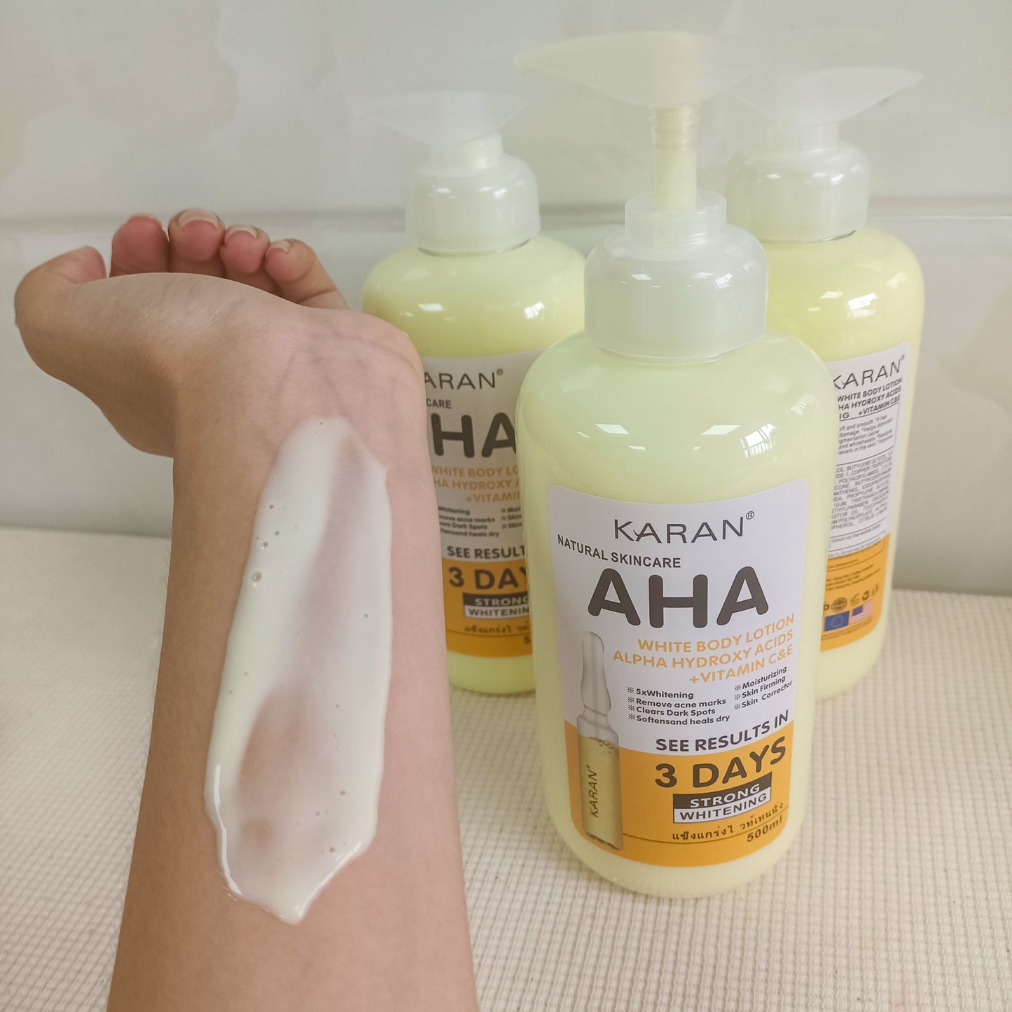 500ml Whitening Body Cream – Moisturizing & Lightening Lotion with Vitamin C&E for Smooth, Even Skin