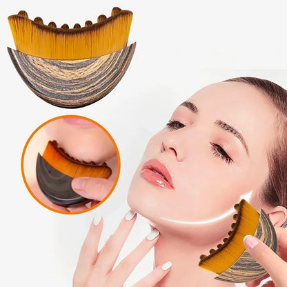 Lymphatic Contour Face Brush – Dry Brushing Massager for Chin, Jawline & Skin Sculpting