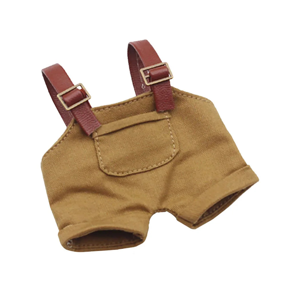 17cm 3rd Gen Labubu Trendy Retro Outfit – Graffiti Strap Pants, Hat & Sitting Party Pendant