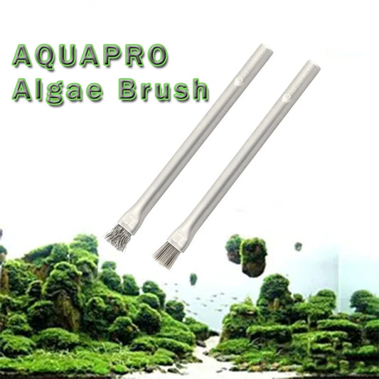 Aquapro Algae Brush – Stainless Steel Aquarium Cleaning Tool for Fish Tank & Plant Care, ADA Quality