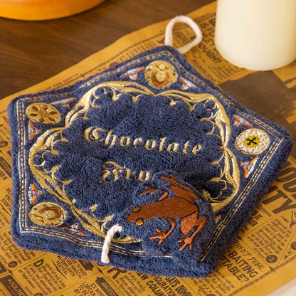 Miniso Warner Harry Potter Magic Chocolate Frog Towel – Embroidered Coral Velvet with High Count Embroidery