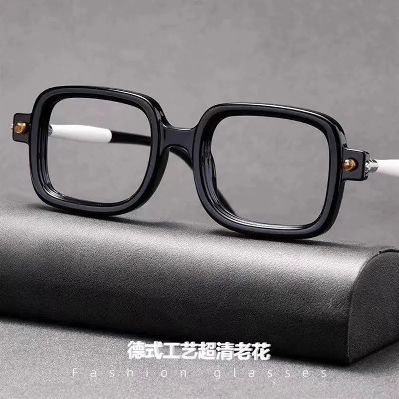 Wide Frame Reading Glasses for Men & Women – Thick Blue Light Blocking Eyewear for Elderly, High-Grade Genuine