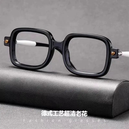 Wide Frame Reading Glasses for Men & Women – Thick Blue Light Blocking Eyewear for Elderly, High-Grade Genuine