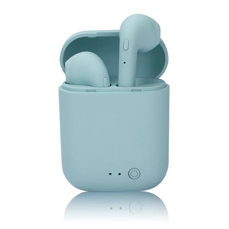 I12 Macaron Bluetooth Headset – Matte Wireless Sports Earbuds, Binaural Bluetooth 5.0