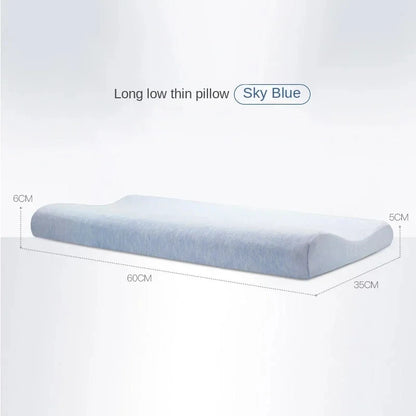 Memory Cotton Neck Pillow — Ultra-Thin, Low Profile, Spinal Support & Anti-Fall Breathable Pillow