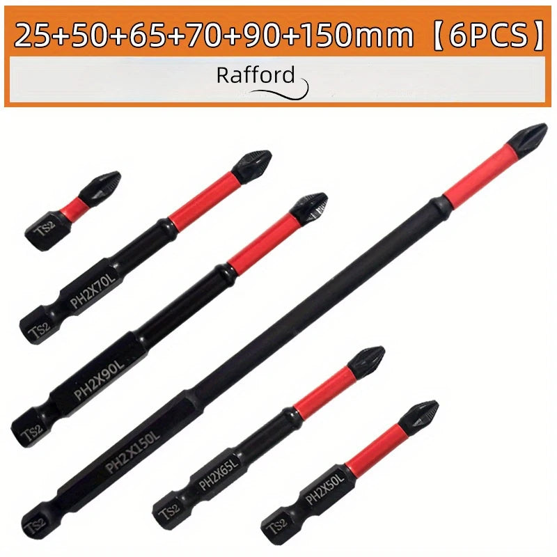 Magnetic Non-Slip Drill Bit Set 3/6/12 Pcs – S2 Steel Crosshead Impact Driver Bits for Electric & Hand Screwdrivers