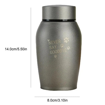Multi-Colored Stainless Steel Pet Urn – Dog, Cat, Bird, Mouse Cremation Ashes Jar, Sealed Memorial Souvenir
