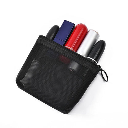 Female Makeup Pouch – Portable Small & Large Mesh Cosmetic Bag, Toiletry Beauty Case, Travel Makeup Organizer Storage Bag