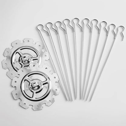 Stainless Steel Oven Grill Cage – Heat-Resistant Non-Stick BBQ Meat Skewer Rotisserie Kebab Maker