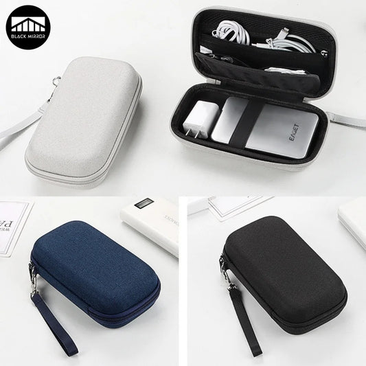 Large Capacity EVA Electronics Organizer - Shockproof Travel Storage Bag for Hard Drive Cable and Tech Accessories