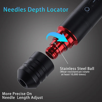 Ambition Ninja Pro Wireless Tattoo Machine – Portable Rotary Pen with 2400mAh Battery & Coreless Motor for Artists