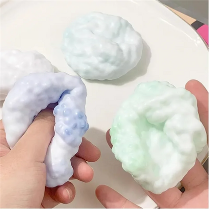 Shapeable Vacuum Squishy Sand Ball – Grape Stress Relief Noisy Desktop Squeeze Toy, Soothing Fidget Birthday Gift