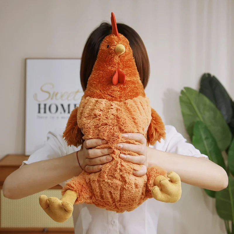 23/35cm Farm Chicken Plush Toy – Cute Big Rooster Stuffed Animal, Sofa Pillow, Home Decor & Kids Gift