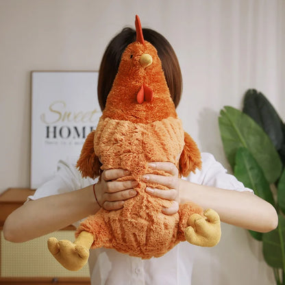 23/35cm Farm Chicken Plush Toy – Cute Big Rooster Stuffed Animal, Sofa Pillow, Home Decor & Kids Gift