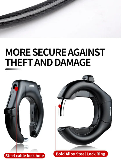 ETOOK Bike Horseshoe Lock - Anti-Theft Hardened Steel Pipe, Portable High Safety Road & Mountain Bicycle Lock