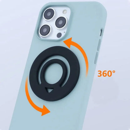 Universal Magnetic Silicone Phone Ring Holder - Strong Magnetic Circular Grip and Stand for iPhone 17, 16, and 15