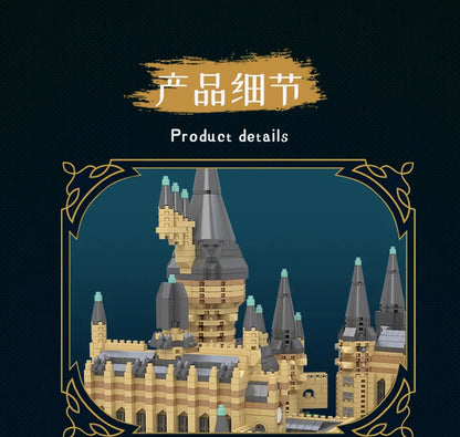 Magic Castle Building Blocks Set — DIY Wizardry School Model with Micro Bricks for Kids & Adults, Creative Assembly Toy Gift