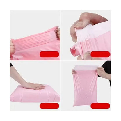 INPLUSTOP Pink Waterproof Mail Bags – Self-Adhesive Courier Packaging for Clothing & Shipping
