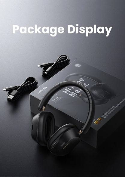 UGREEN Choice Max5c Wireless Bluetooth Headphones — 43dB ANC, Hi-Res LDAC, 75H Battery & Spatial Audio Earbuds