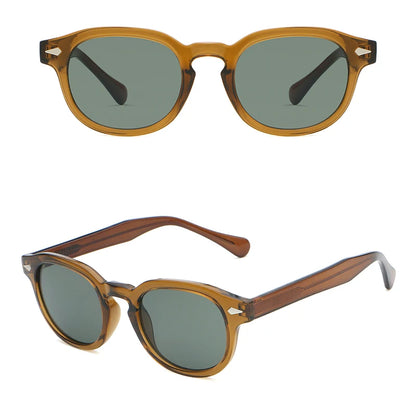 CATERSIDE Retro Round Sunglasses — Luxury Punk Pin Temple Shades for Men & Women, Sports, Leisure & Party UV400 Eyewear