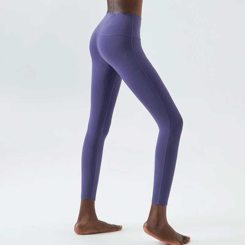 Women’s High Waist Sports Leggings – Solid Color Soft Yoga Pants & Breathable Gym Tights